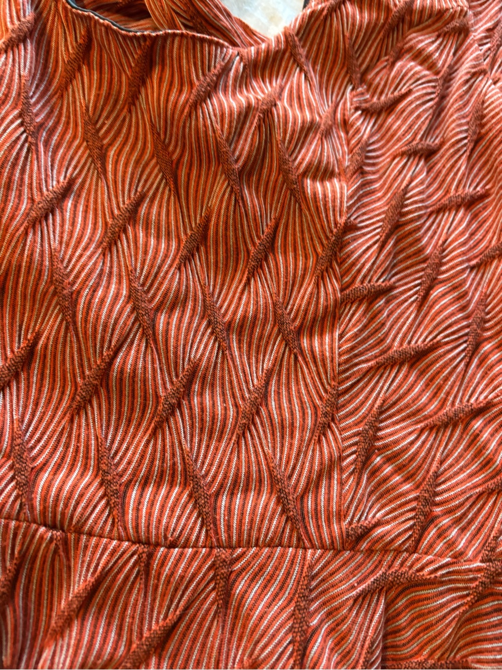 Bar III Rust Zebra Print Twist-Back Ruffle Mini Dress - Picture 5 of 8